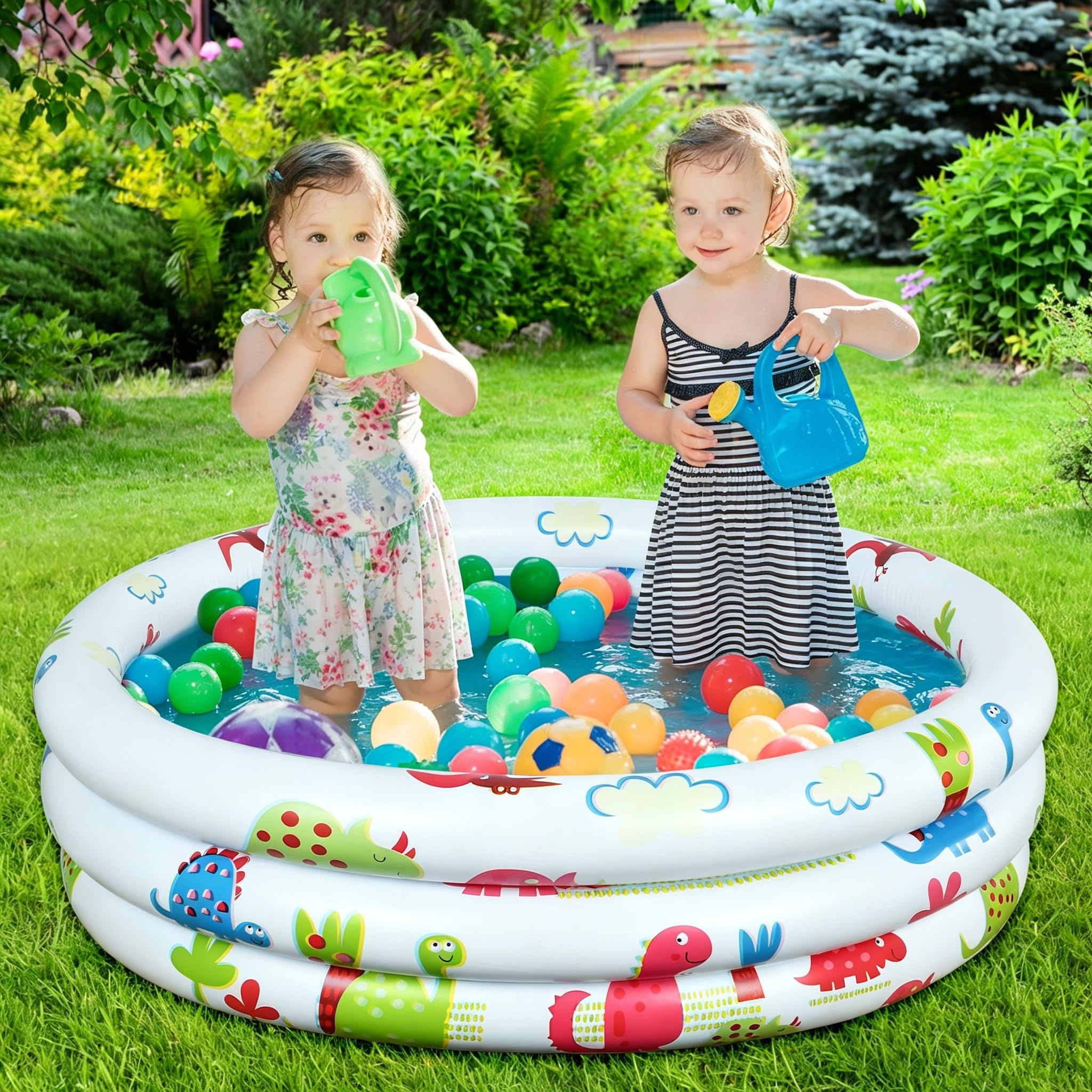 Piscina gonfiabile per bambini, Ø 90 x 22 cm, piscina per bambini, piscina rotonda, piscina per bambini per giardini/esterni/spiagge