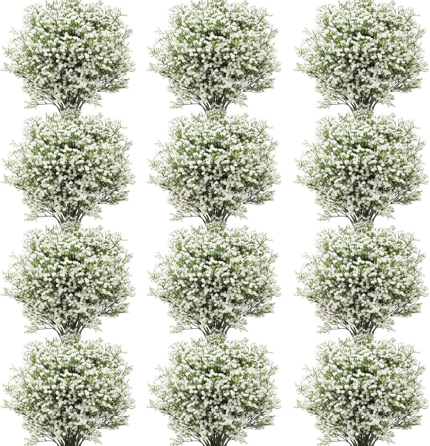 Yunlly 200 Pcs Babys Breath Artificial Flowers Gypsophila Artificial Flowers Wedding Party Decoration Faux White Flowers Bulk Floral Arrangement for Home Decoration Garden Office
