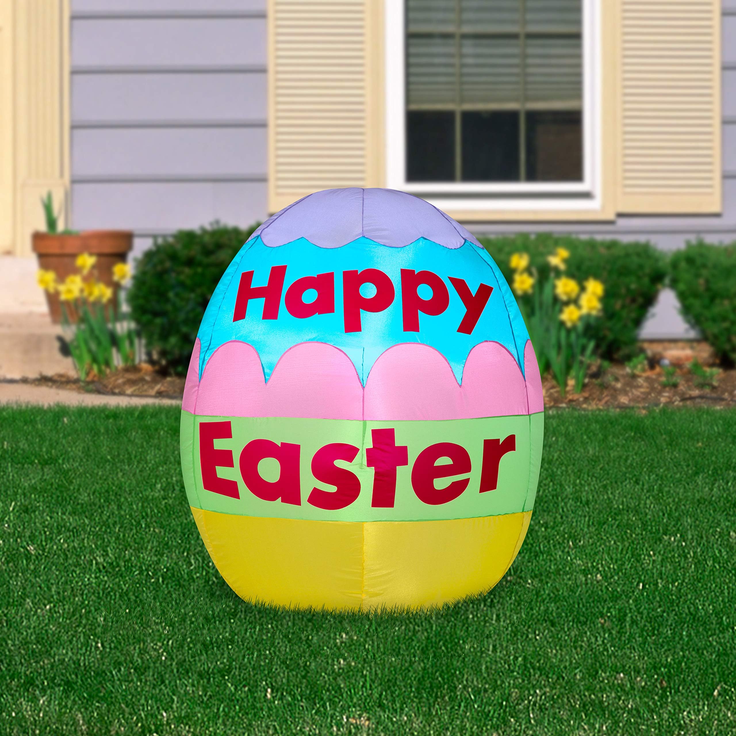 Easter Inflatable Colorful Happy Easter Egg by Gemmy