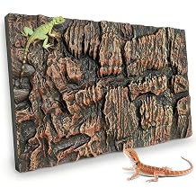 23.6x17.7in Rock Terrarium Background,3D Reptile Tank Background Board,Amphibian Stereo Backdrop Wall,Lizard Snake Gecko Spider Turtle Fish pet silo Background Decorative PanelBrown