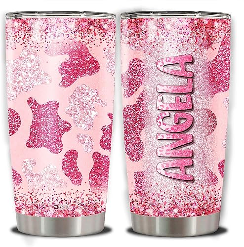 Miniatura 7 de Vaso personalizado de 20 onzas, 30 onzas, taza de viaje de acero inoxidable para mujeres, diseño de flores, cactus floral y plantas, regalos para