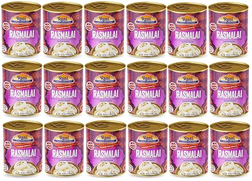 Rani Rasmalai (Soft Cheese Dumplings) 35.3oz (2.2lbs) 1kg Pack of