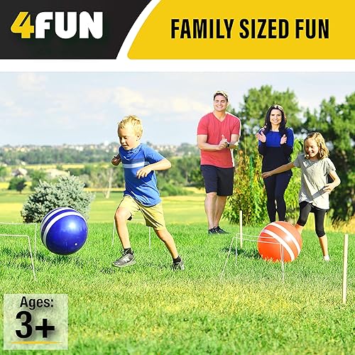 Miniatura 3 de WICKET KICK  Juegos gigantes de croquet al aire libre  Grandes juegos familiares para niños, adolescentes y adultos  Diversión de tamaño real