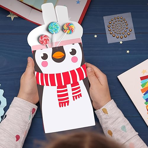 Miniatura 4 de easykart labels 120 bolsas de papel de regalo troqueladas de Navidad para regalos de vacaciones, pasteles, cupcakes, galletas, donas, bolsa de