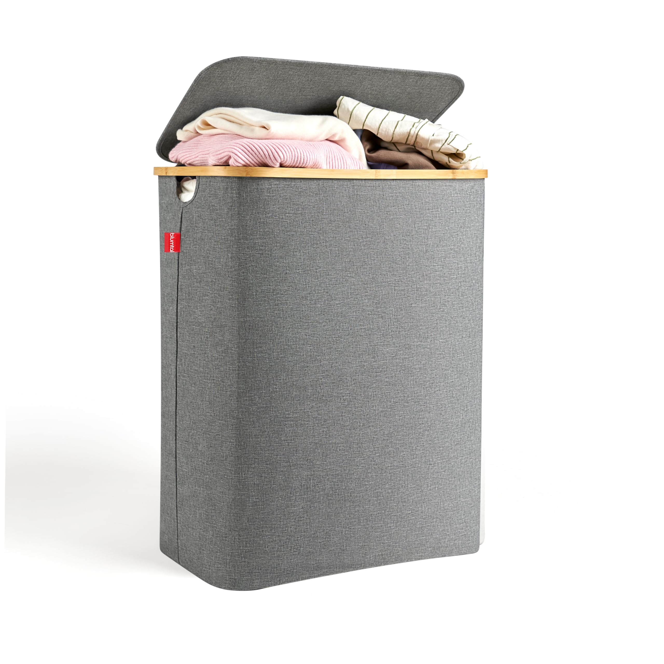 Blumtal Wäschekorb 3 Fächer 150L mit 3 herausnehmbaren Wäschesäcken, Wäschesammler 3 Fächer, Pfandflaschen Sammelbehälter, laundry basket, Wäschebox