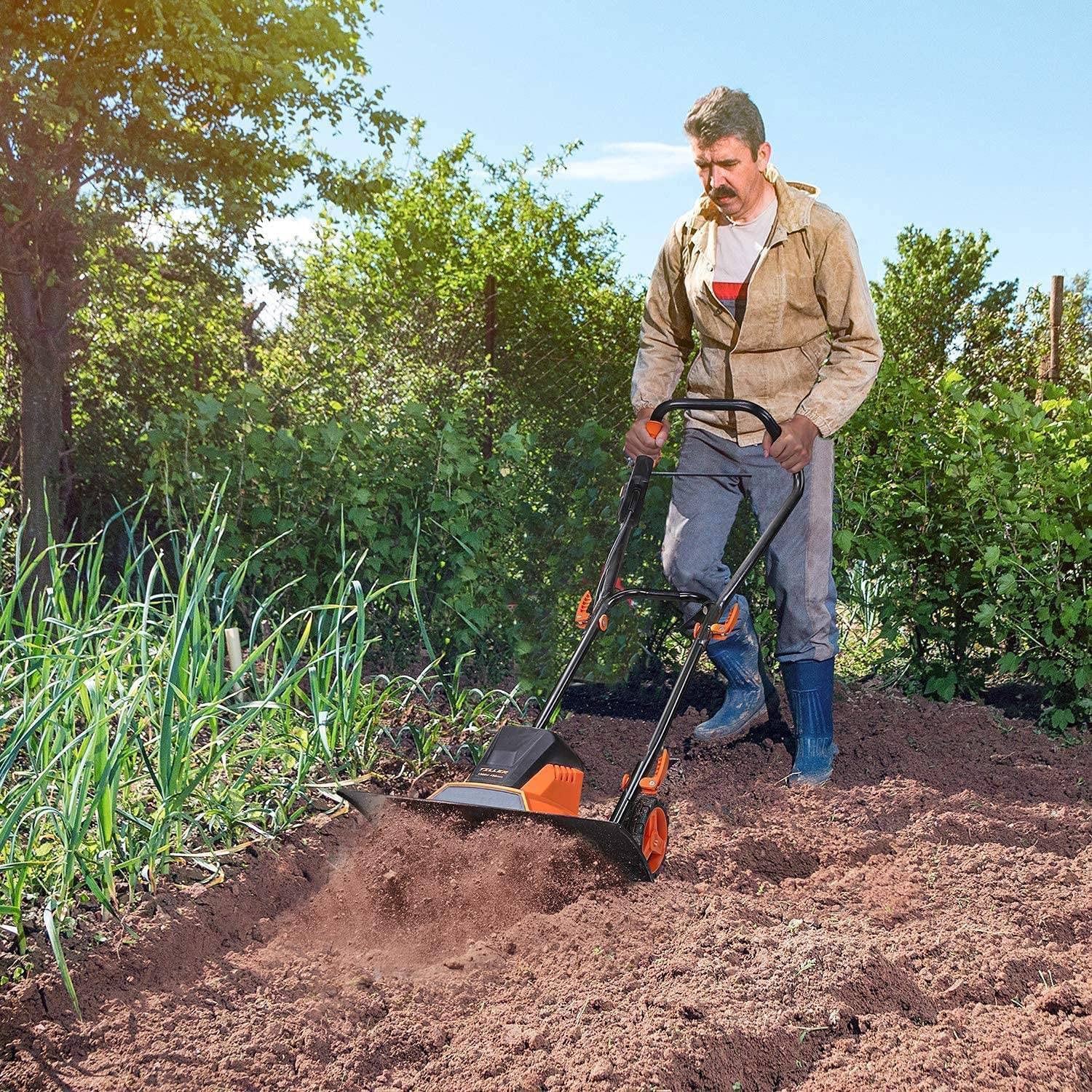 Buy Electric Tiller,1500W Soil Rotavator Cultivators, 3245cm Variable