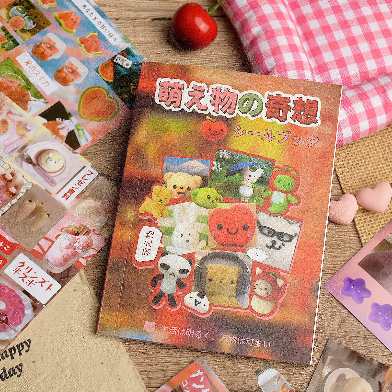 Snylcce Kawaii Fantasy Sticker Book, 20 Sheets Cute Animal & Magical Creature Decals for Journal Supplies, Junk Journaling, DIY Scrapbook, Manga-Inspired Art