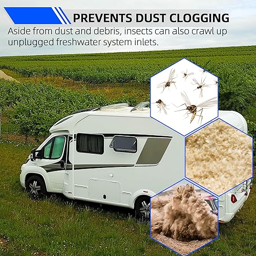 Miniatura 6 de TonGass Paquete de 2 tapones de manguera acoplador con correas (blanco roto) - Conectores MPT de 34 pulgadas de fácil giro compatibles con la