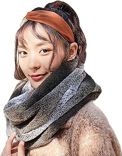 ソフト グラデーション ファー スヌード 柔らか 男女兼用