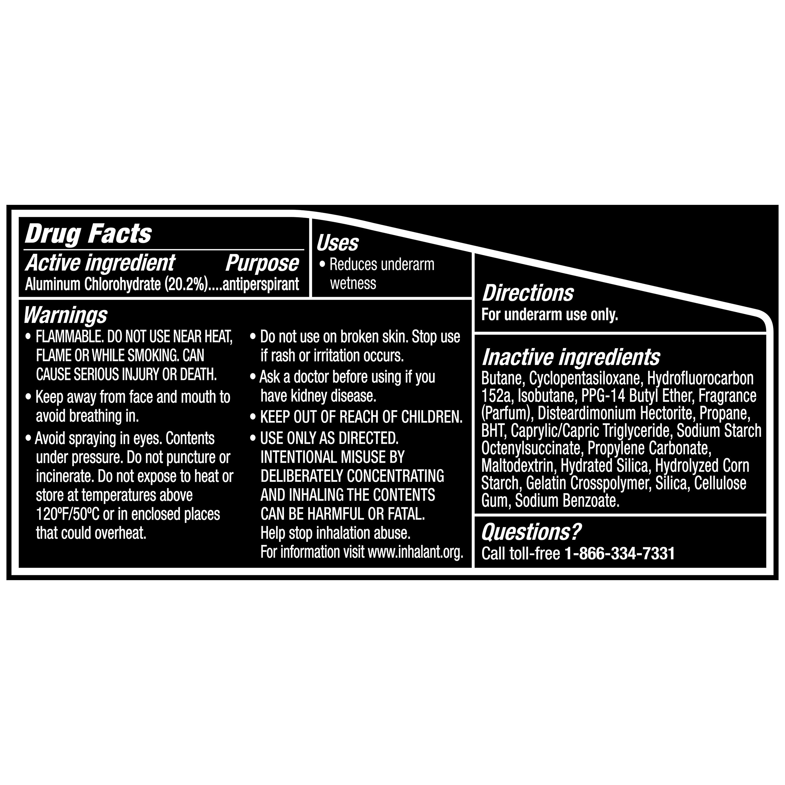 Degree Ultra Clear Antiperspirant Deodorant Dry Spray, Black/White Fresh, 3.8 Ounce