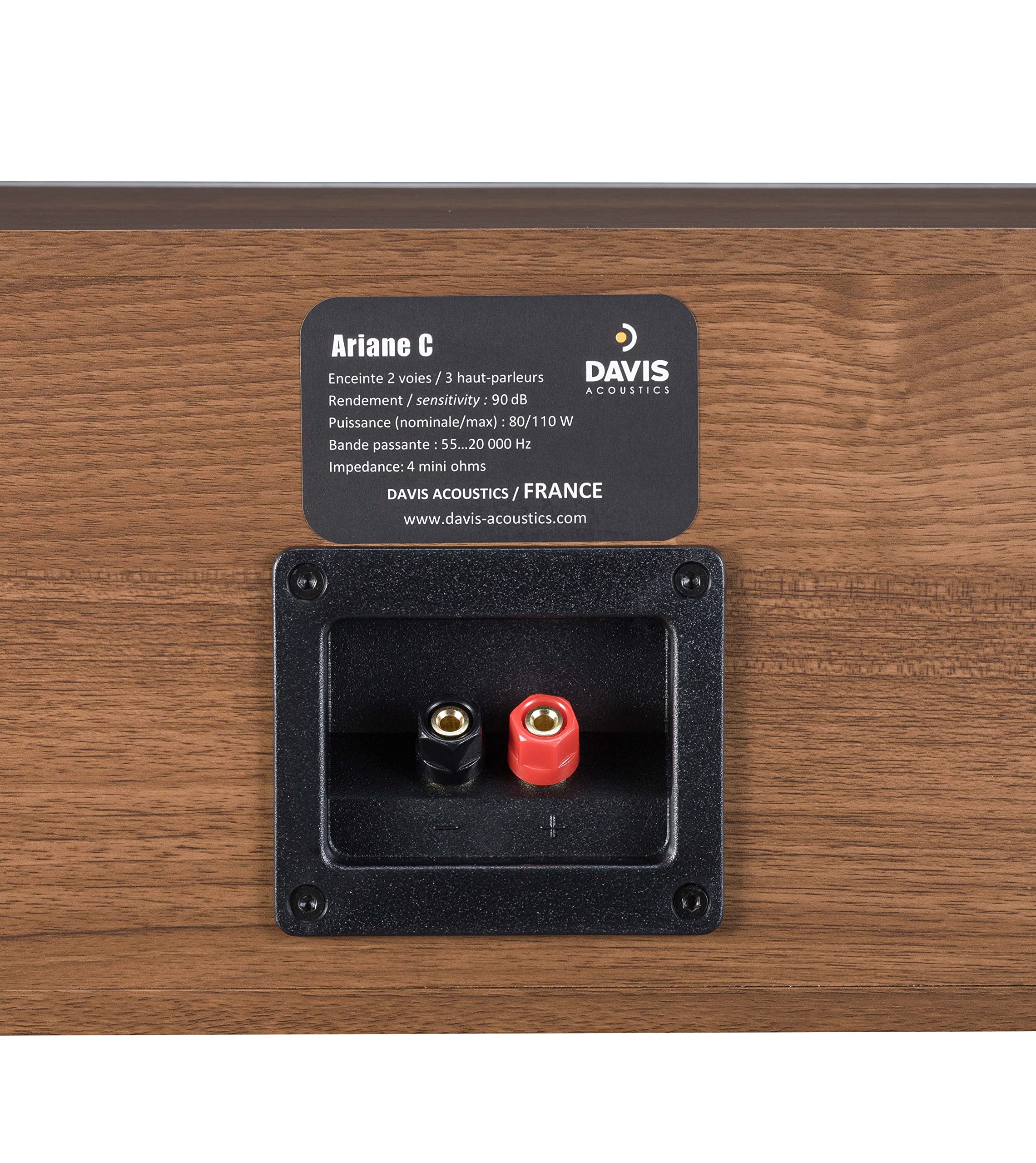 Davis Acoustics Ariane C Noyer (Walnut) - Centrale 2 Voies/3 Haut-parleurs