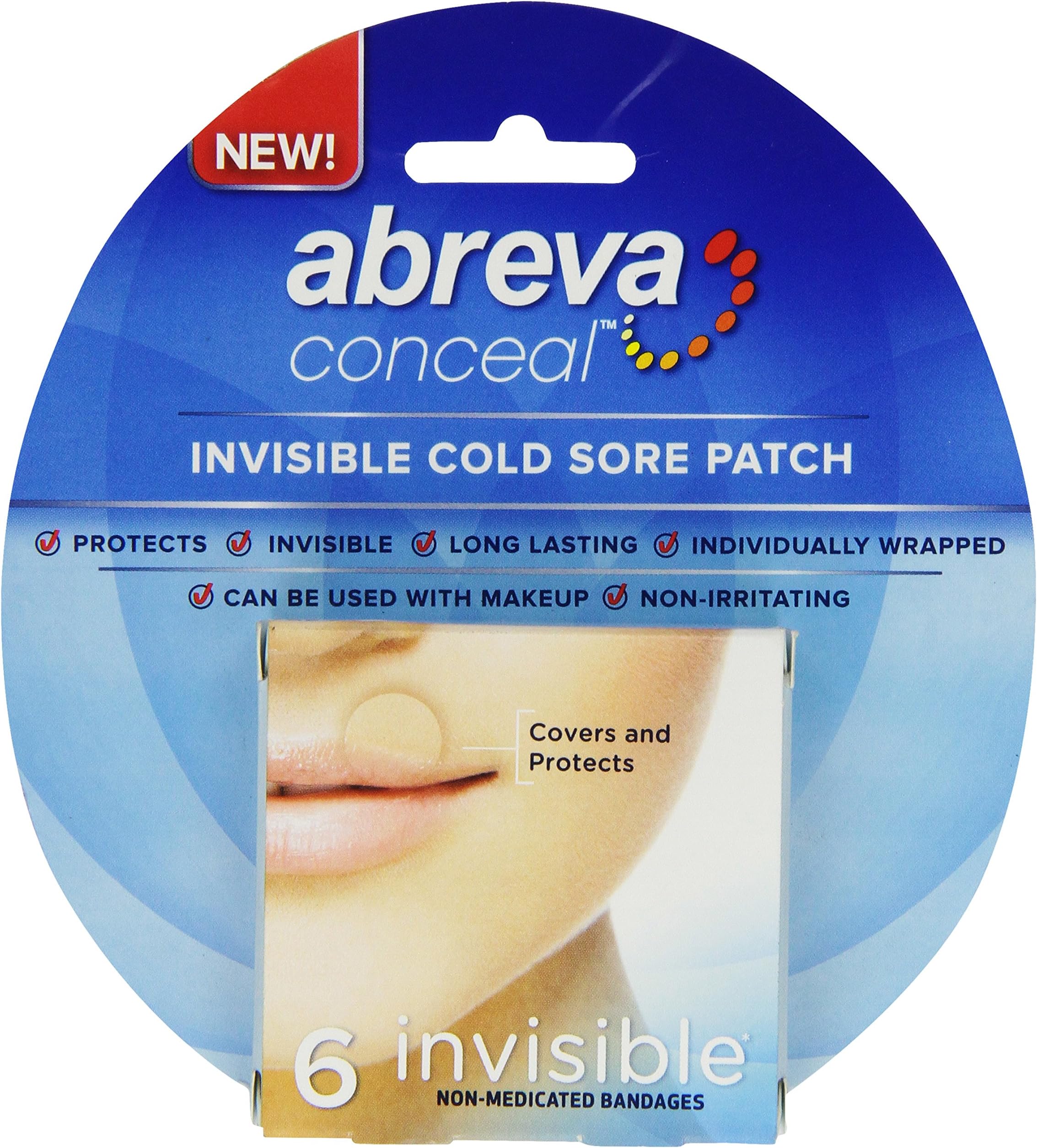 Abreva Conceal Cold Sore Patch, 6 Count