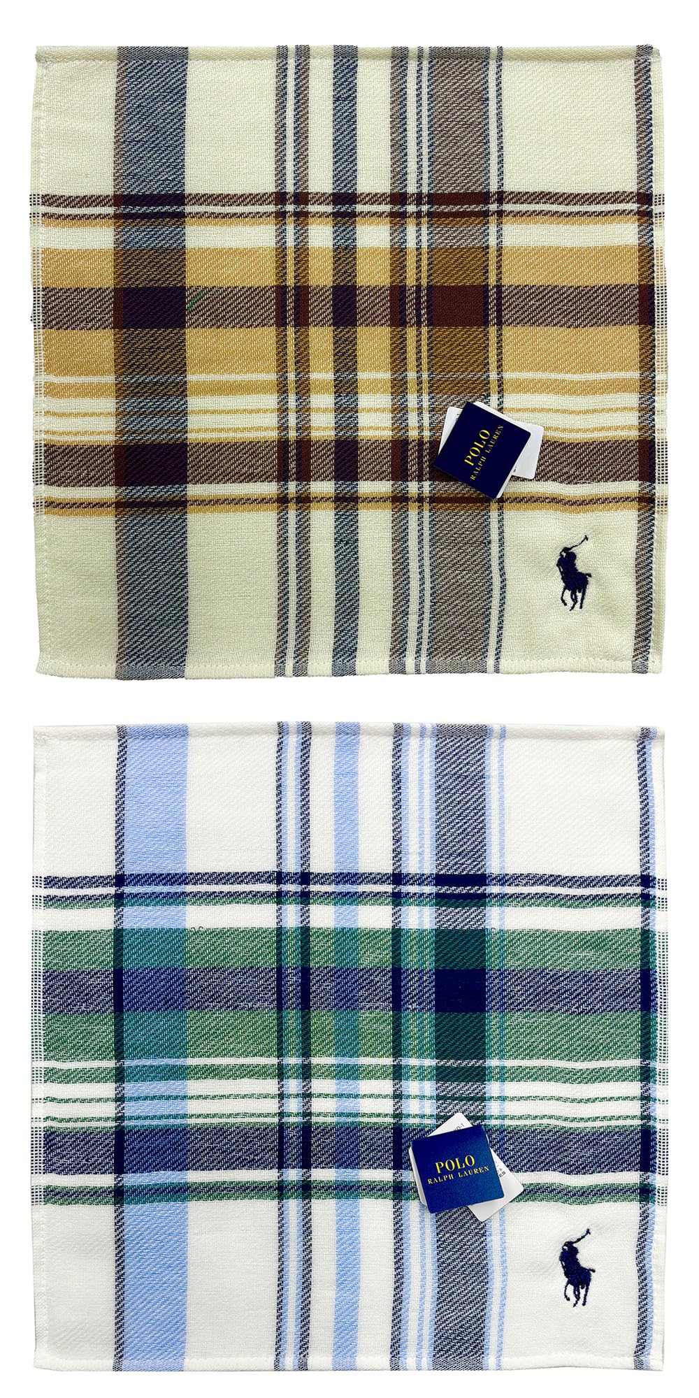 ポロ ラルフローレン POLO RALPH LAUREN ポニー 刺繍 ロゴ タオルハンカチ 綿 100% ２枚セット SET-2512-18