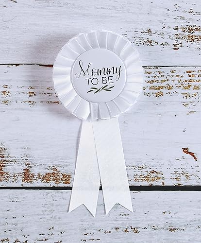 Miniatura 3 de HAPPYLAND - Decoraciones para baby shower, insignia de hojalata para mamá y papá para ser baby shower, juego de revelación de género para mamá para