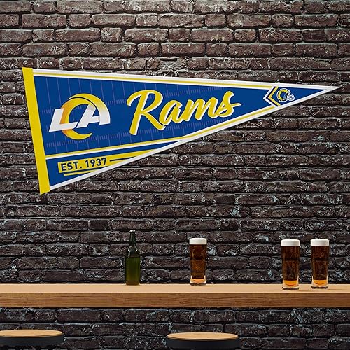 Vista 28 de Rico Industries NFL Football Classic - Banderín de fieltro de 12 x 30 pulgadas para decoración de pared, ideal para el hogar, dormitorio, decoración