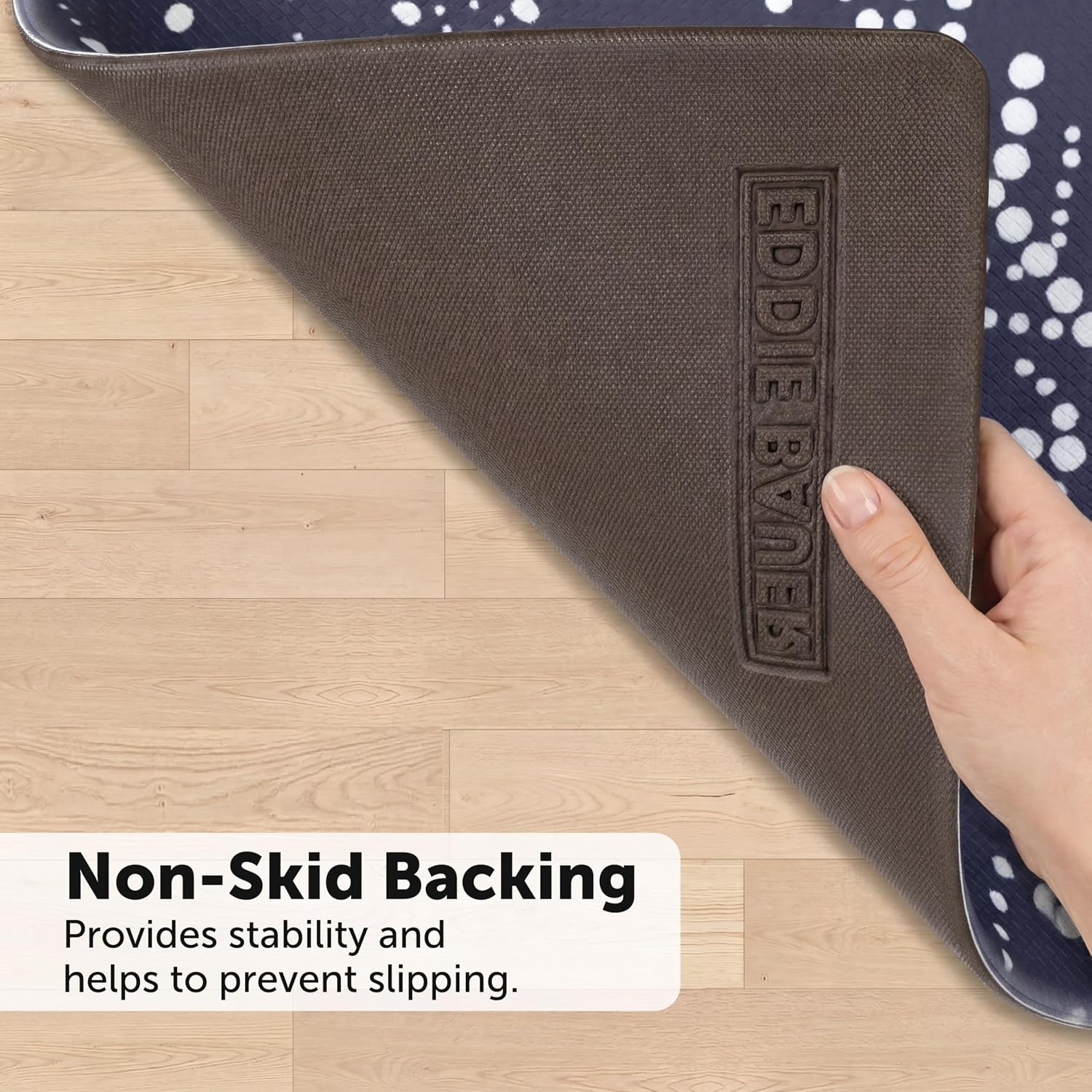 Eddie Bauer Snowflakes Anti Fatigue Cushioned Non-Slip Kitchen Mat 18"x60" Navy