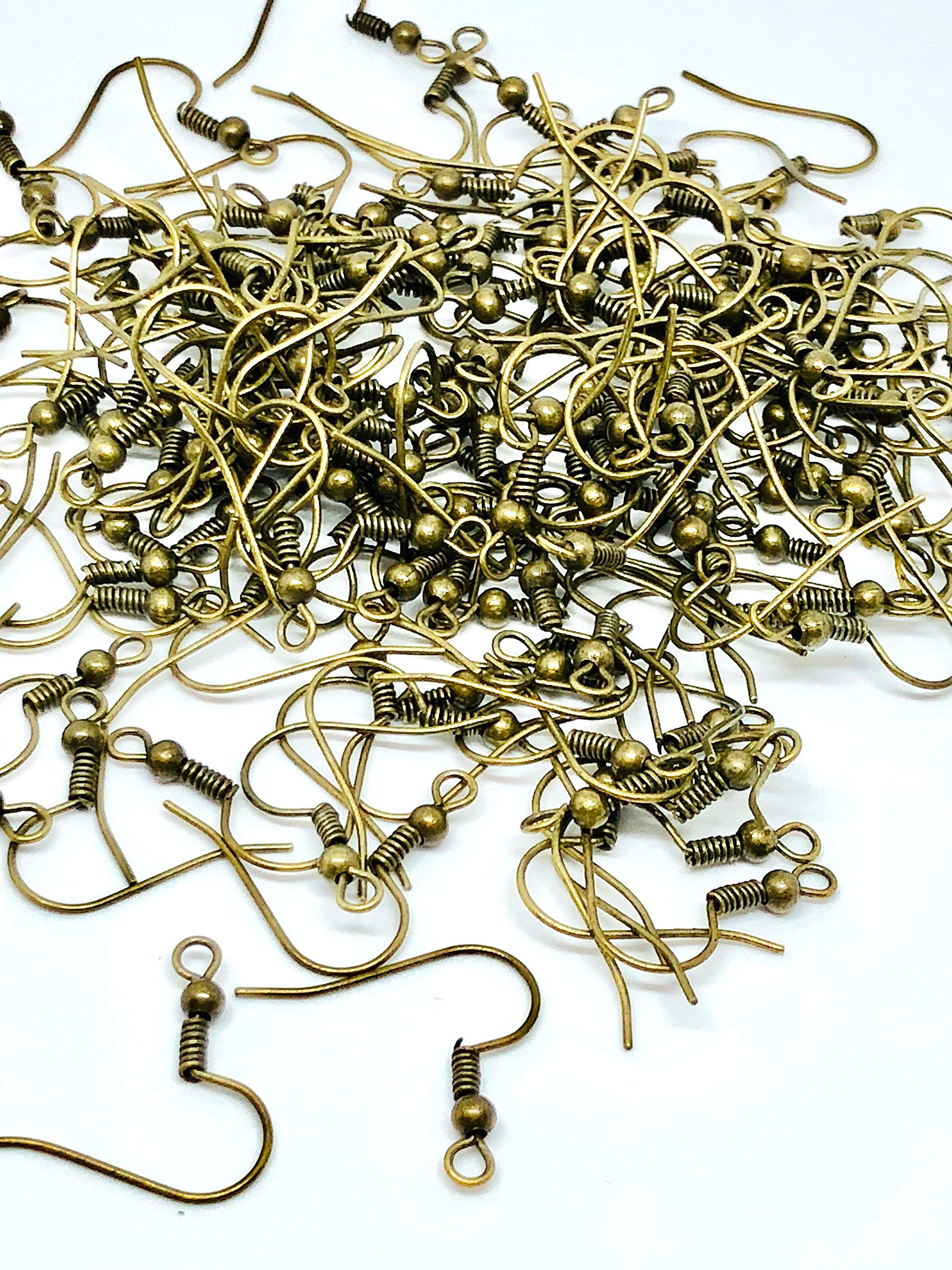L'attrape-rêve Metal Earring Hooks Nickel-free, Lead and Cadmium Free Length 18 mm Antique Bronze Colour 1 Pack of 100