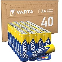 VARTA Pile AA, confezione da 40, Industrial Pro, Batterie Alcaline, 1,5V, pacco di stoccaggio in imballaggio ecologico, Made in Germany (Esclusivo su Amazon)