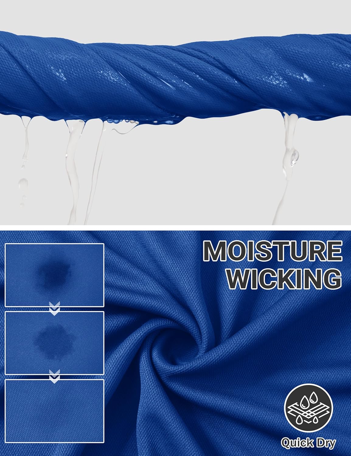 MAGCOMSEN Mens Polo Shirts Short Sleeve Lightweight Moisture Wicking Golf Polos 3 Buttons Performance Collared Shirt Men - Image 6