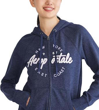AEROPOSTALE Women's Aero Logo Full Zip Hoodie- Circle/Scripts
