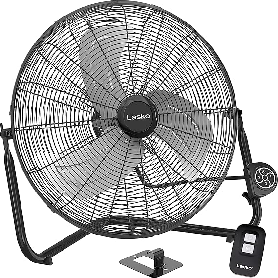 Lasko High Velocity Fan with QuickMount for Floor or Wall Mount Use, 3