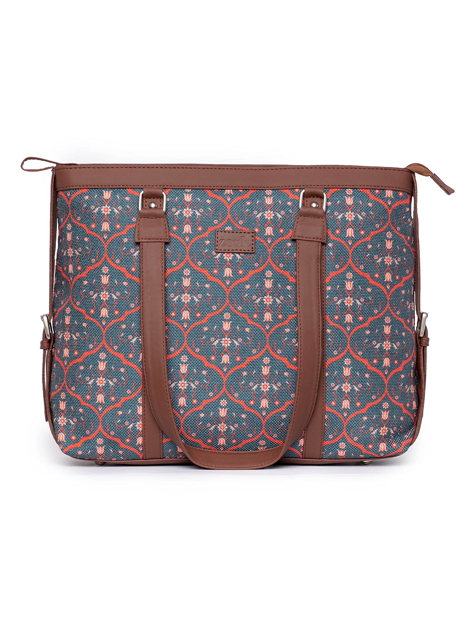 ZOUK Office Bag | Stylish Bags for Office Use | Laptop Bag 15.6 inch | Stylish Tote for Office Use | Purse for Women | Vegan Leather Handbag | Daily & Travel Use |