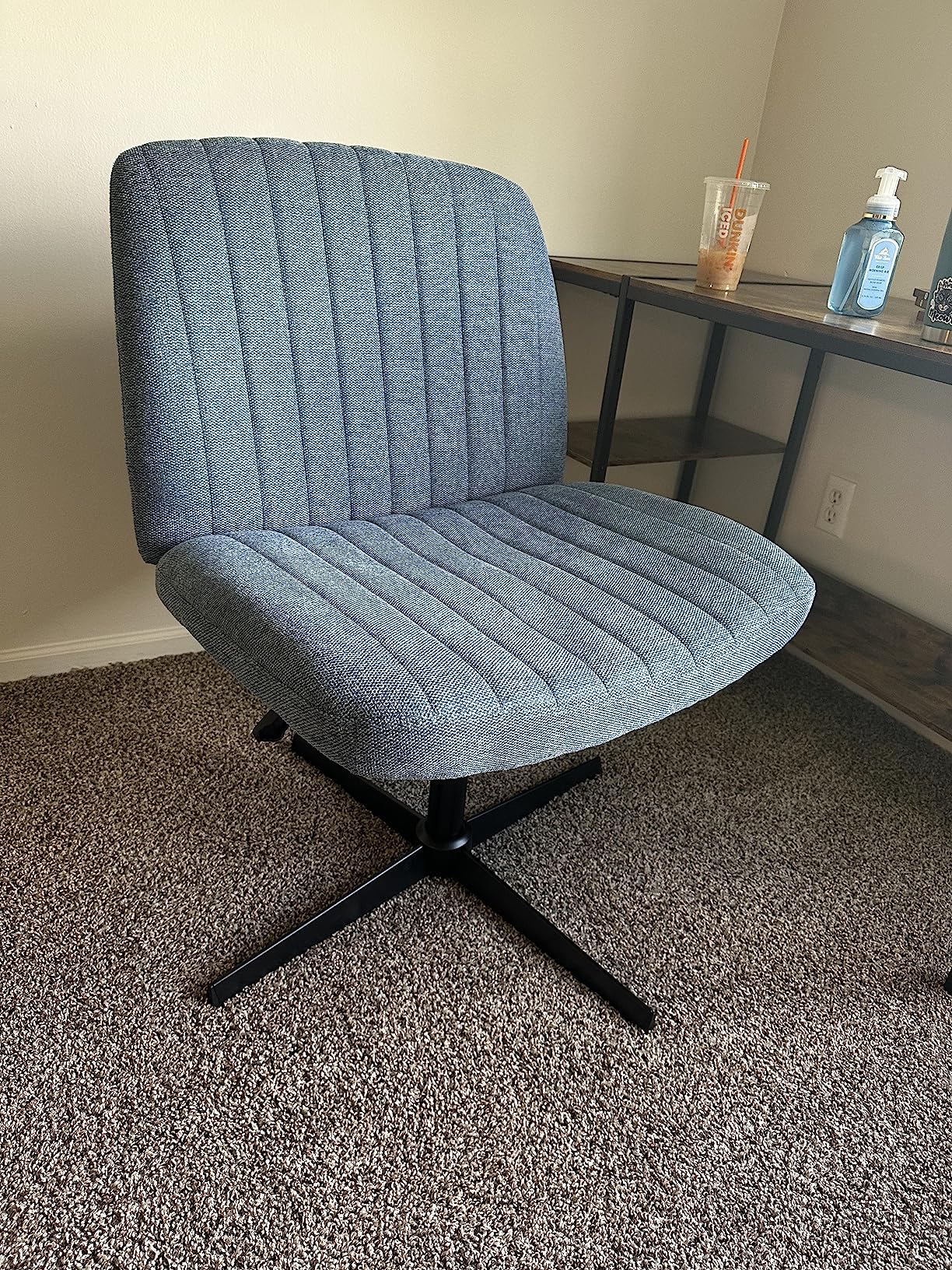 13/mo Finance Sweetcrispy Office Chair No Wheels Armless Desk Chair No Wheels Cross Legged