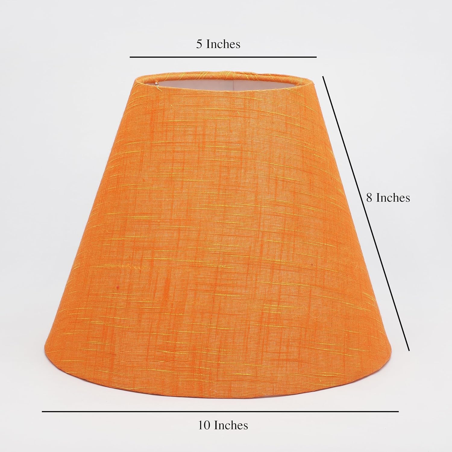 Classic Orange Texture Conical Fabric Lampshade, Table and Floor Lamp Lighting Accessory, 10-Inch Cone Shade(Pack of 2) image 3