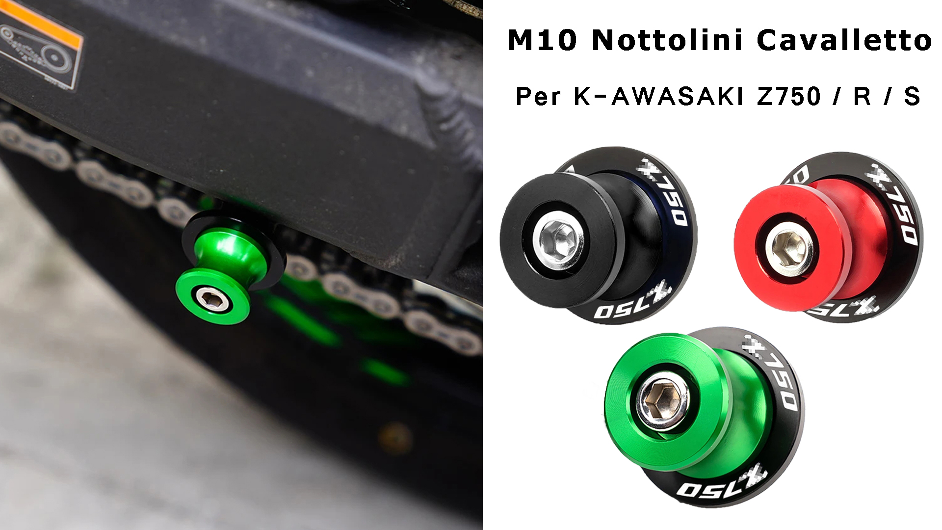 Nottolini Cavalletto in Ergal Accossato per Kawasaki - ST004
