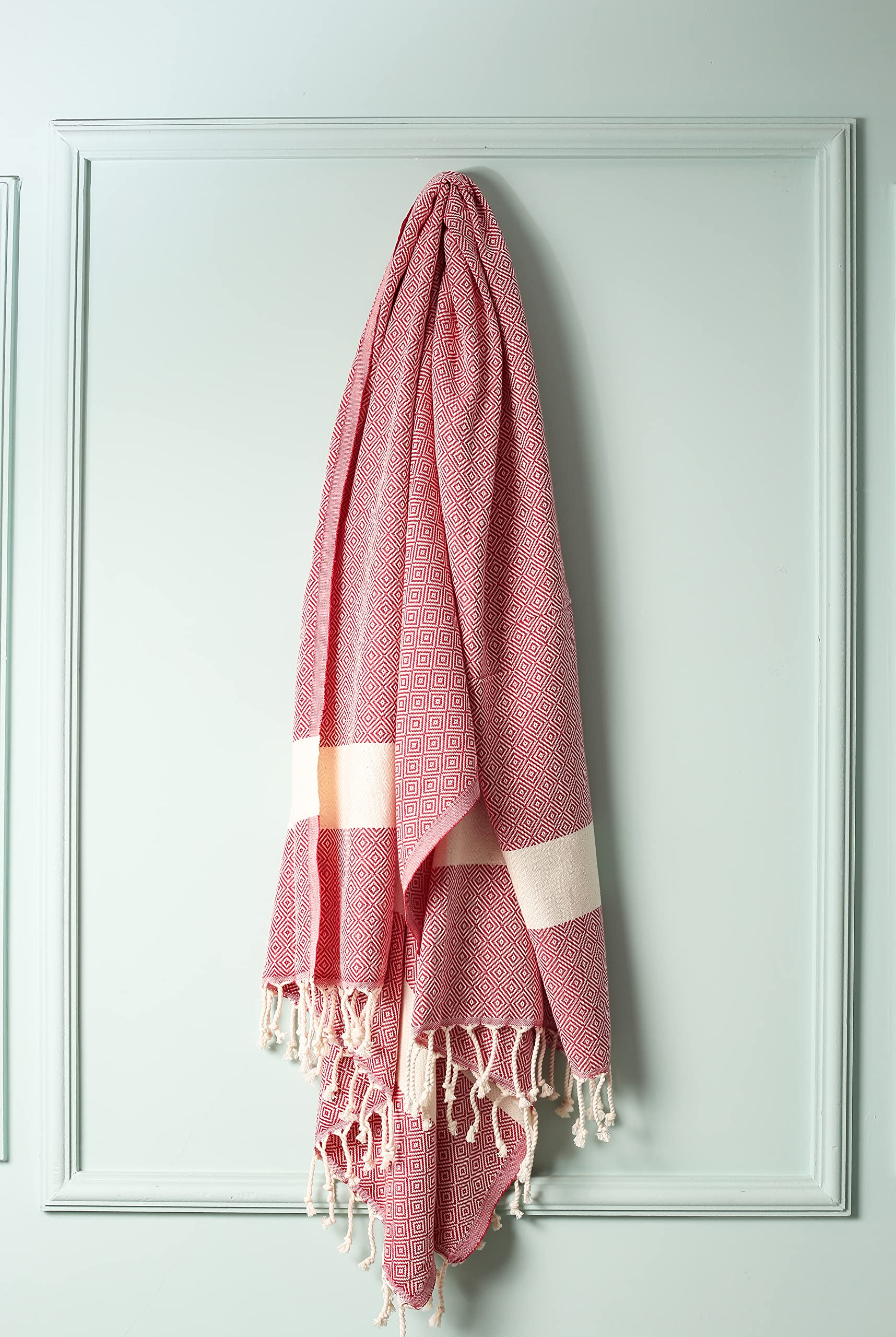 Hammam towel, Beach towel XXL made from 100% recycled cotton, Quick-drying Turkish hammam beach towels, fouta - Image 2