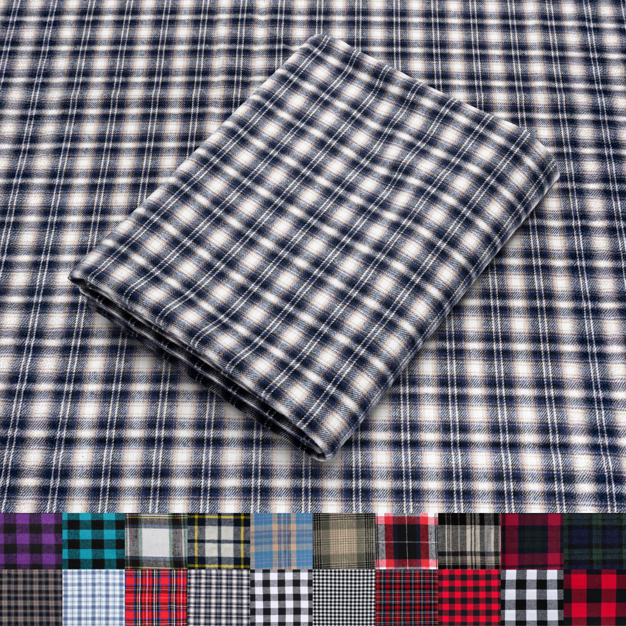 Pico Textiles 1 Yard Blue and Green Blackwatch Tartan Plaid Flannel Fabric - 60" Wide - 100% Cotton - Sold by The Yard - for Shirts, Scarves, Pajamas & Receiving Blankets — view 69
