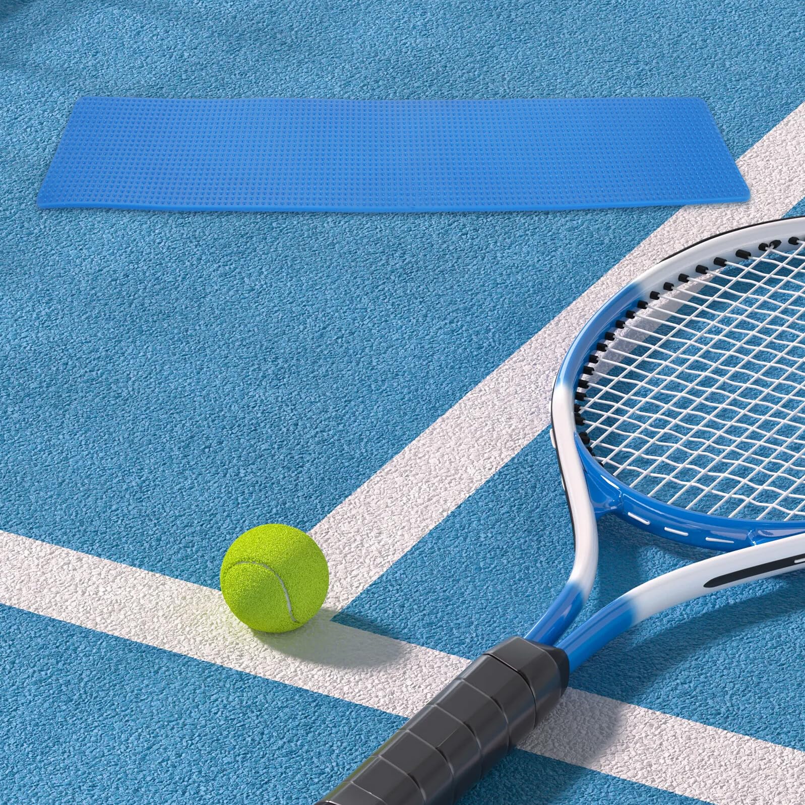 TOYANDONA Marcatori per Linee Diritte da Campo da Tennis in TPE Bianco Alta visibilità per Allenamento Tennis Indoor e Layout Preciso del Campo