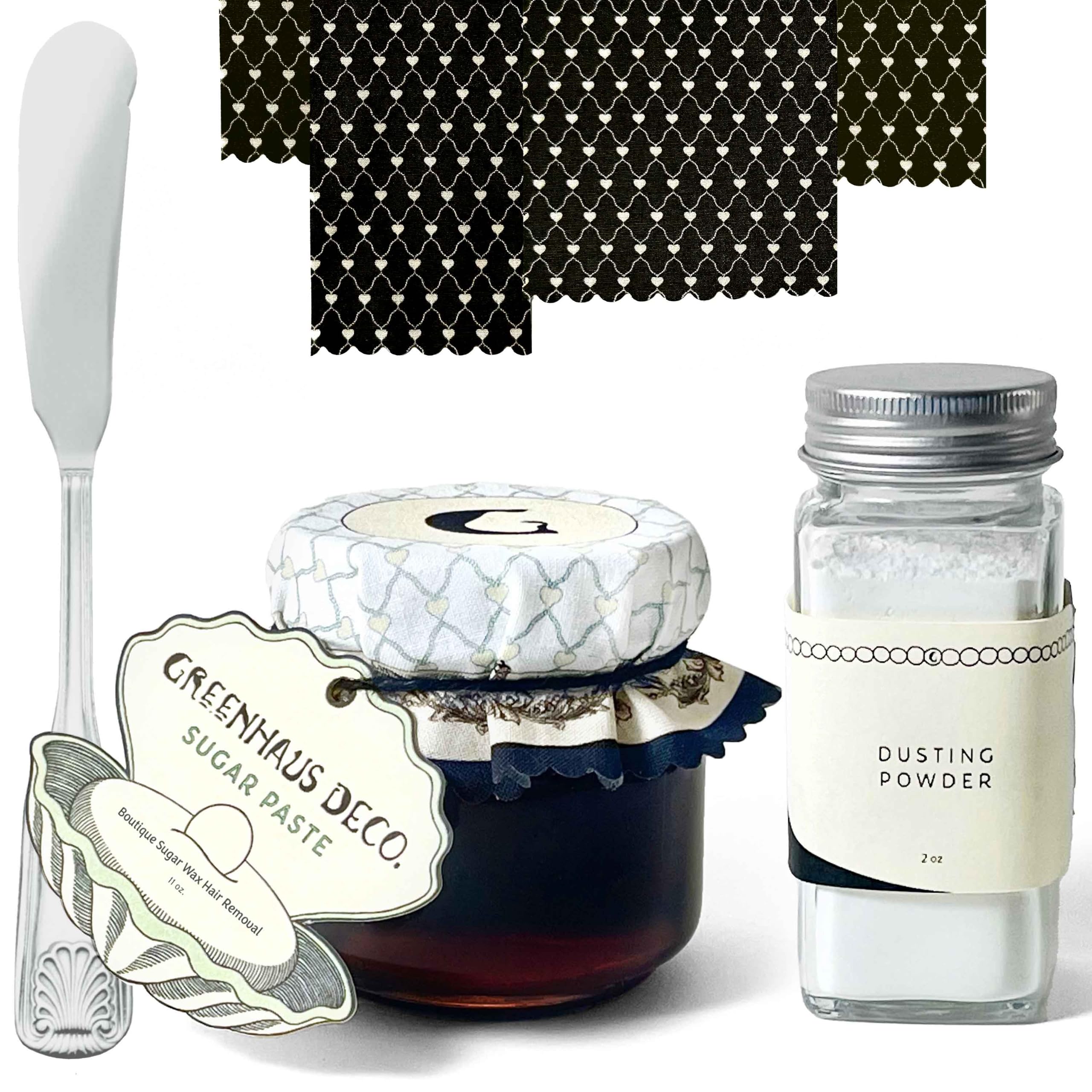 Greenhaus Deco. Boutique Sugar Wax Kit - Firm Beginner Friendly Sugar Wax Hair Removal at Home