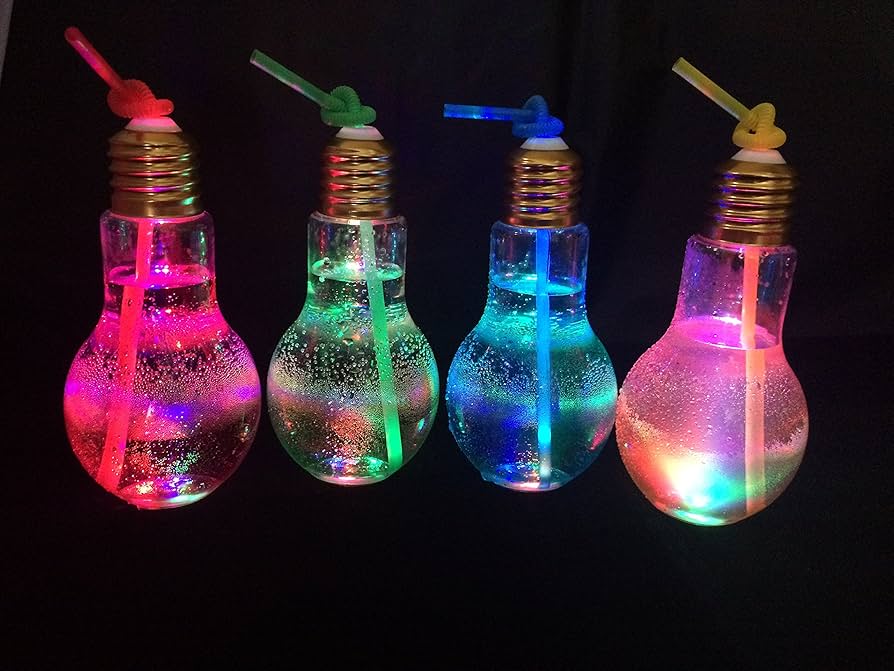 Amazon｜【10個セット】電球ドリンクボトル 口広タイプ500ml 3色