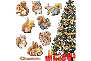 Hoteam Squirrels in Underpants Hanging Ornaments Set