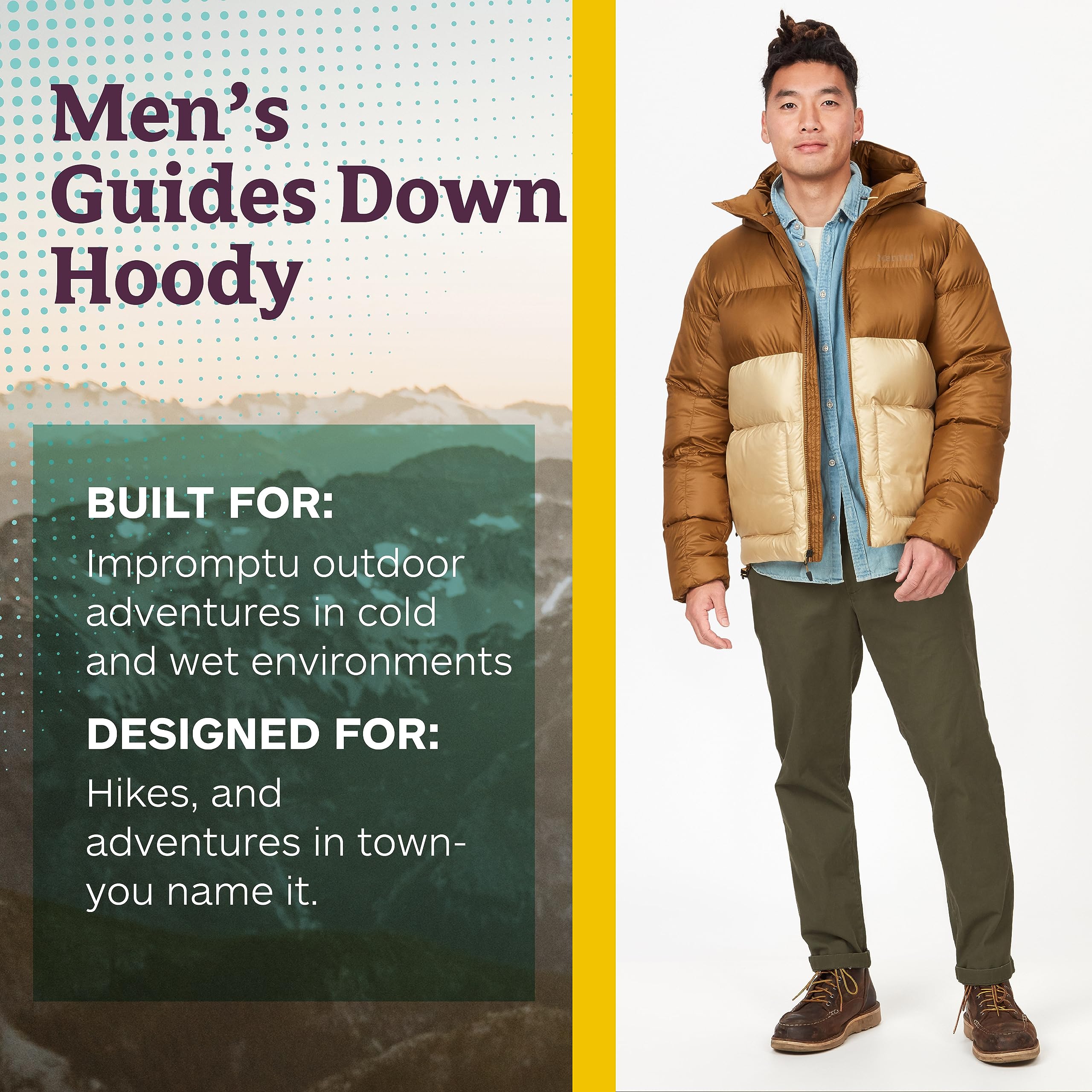 Marmot Guides Chaqueta de Plumón con Capucha, Hombre, Aislamiento térmico 700 FPD