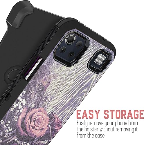 Miniatura 2 de Para LG K92 5G con protector de pantalla integrado, funda de clip para cinturón con soporte integrado, funda protectora resistente a prueba de