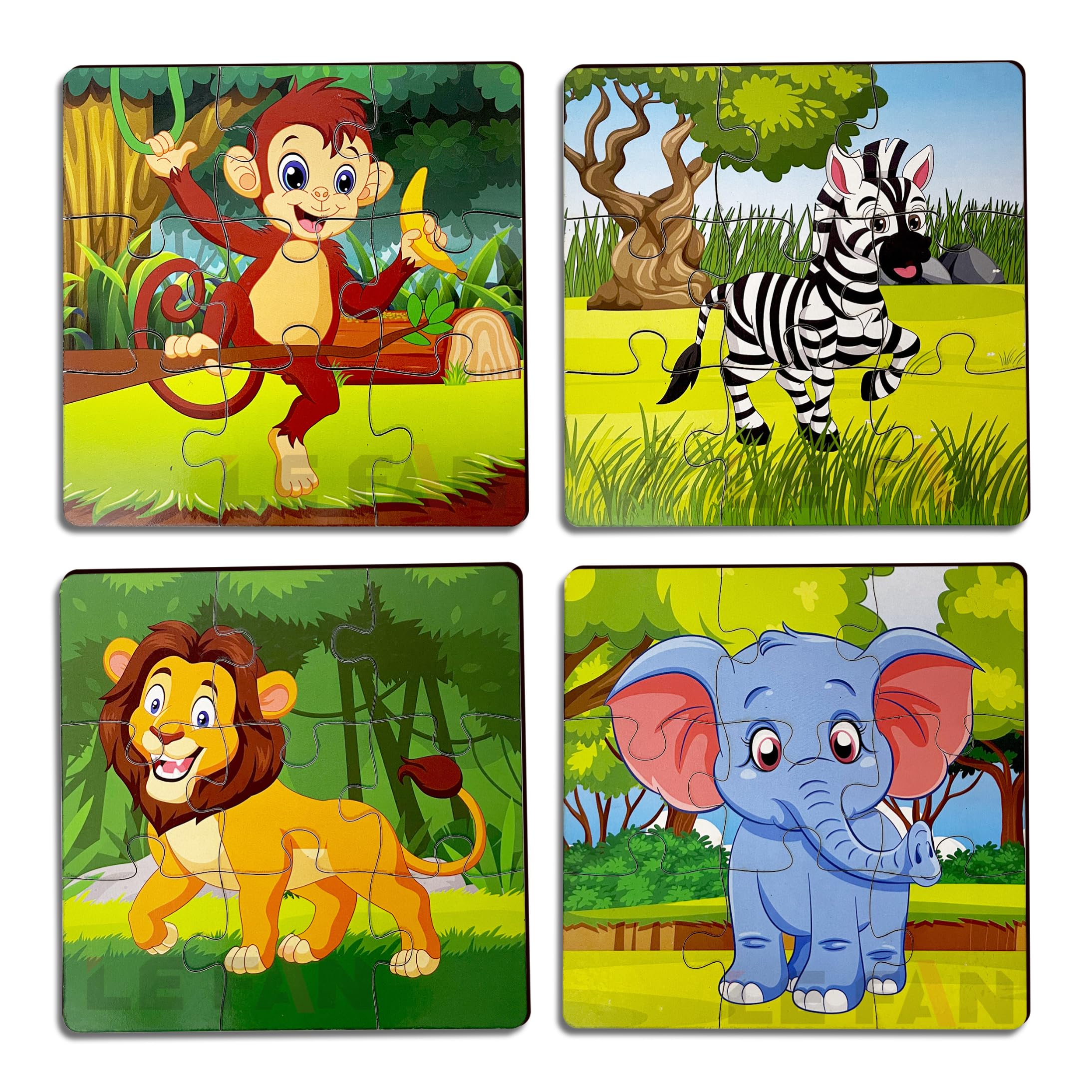 Lefan Wooden Jigsaw Puzzle Games for Children & Kids Wooden Puzzle for 2 3 4 5 6Year Old Girls Boys Animals Jigsaw Puzzle(Pack of 4) (B0D6YHWZ9K) Amazon Price History, Amazon Price Tracker
