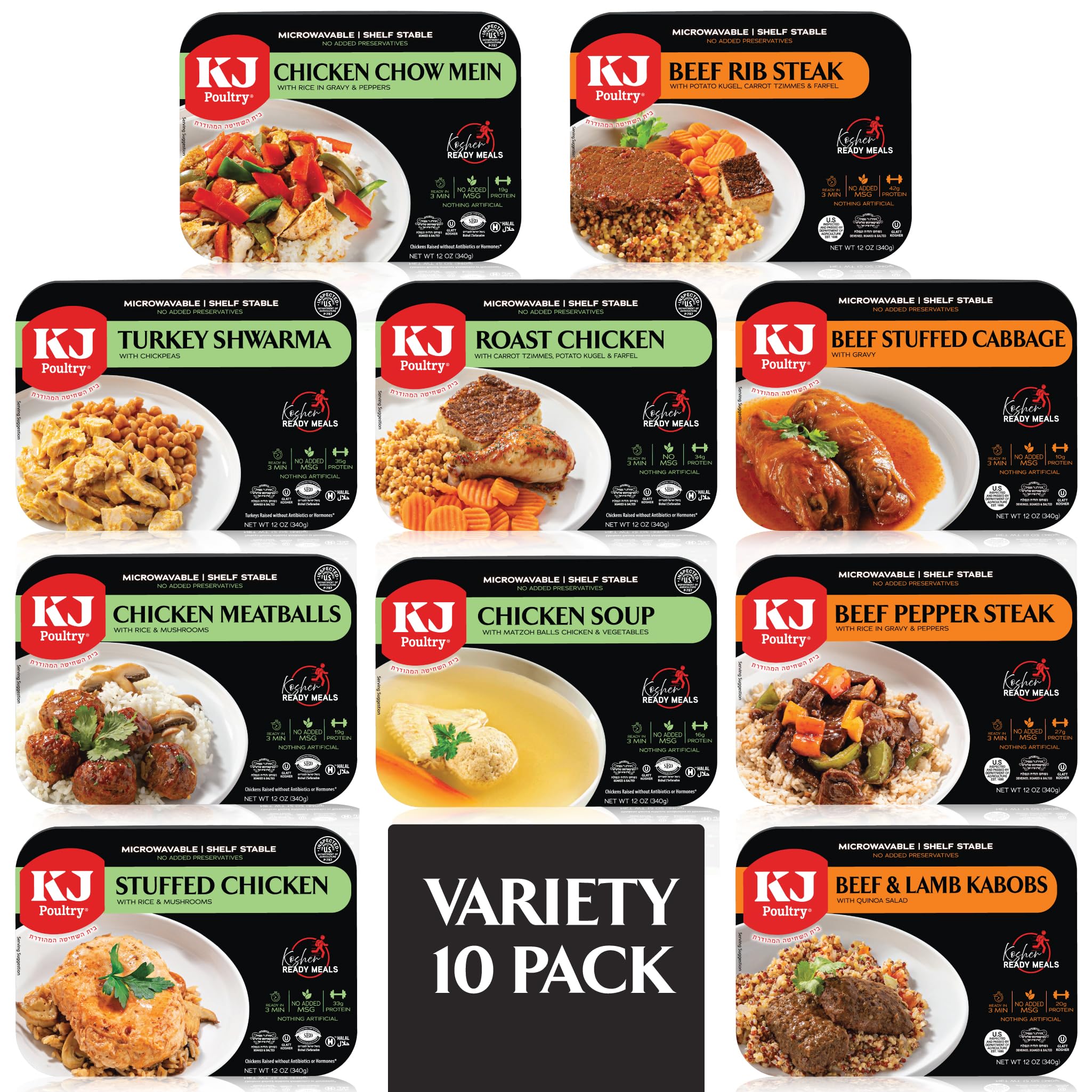 Amazon.com: KJ Poultry Kosher Ready Meals - (10 Pack Variety