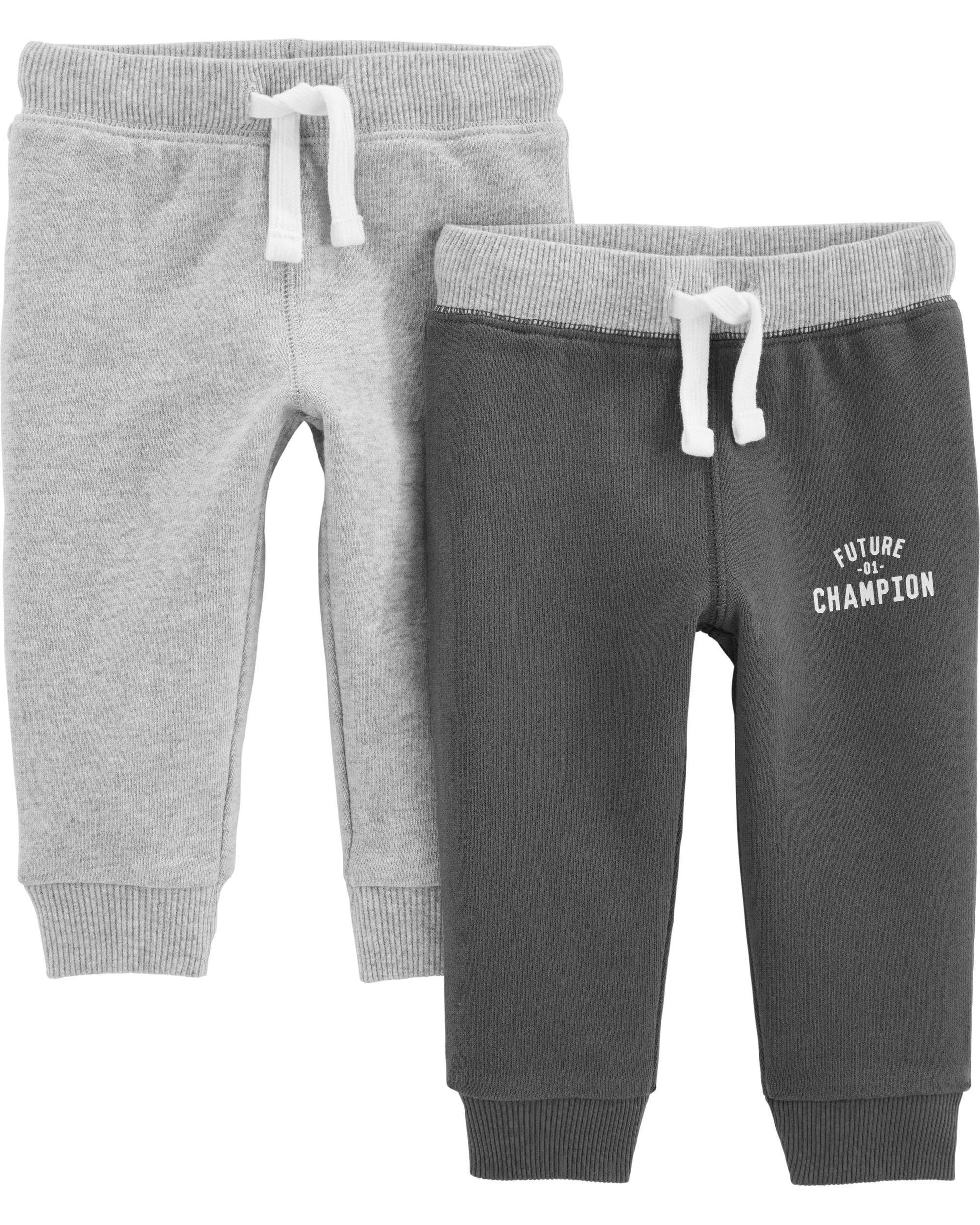 Baby Boys' 2-Pack Athletic Knit Jogger Pants