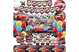 Upgraded 123Pcs Cars Birthday Decorations for Festival Carnival