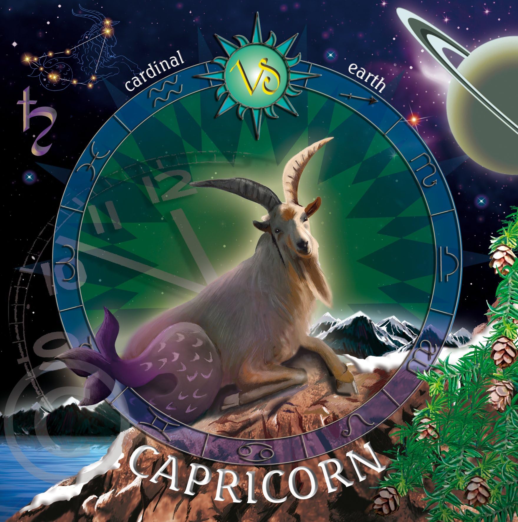 Astrology Birthday Card - Capricorn