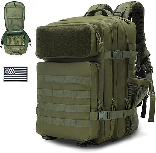 Miniatura 11 de gracedon Mochila Táctica Militar para Hombres y Mujeres, Mochila de Campamento del Ejército, Mochila de Asalto de 45L para Viajes, Senderismo
