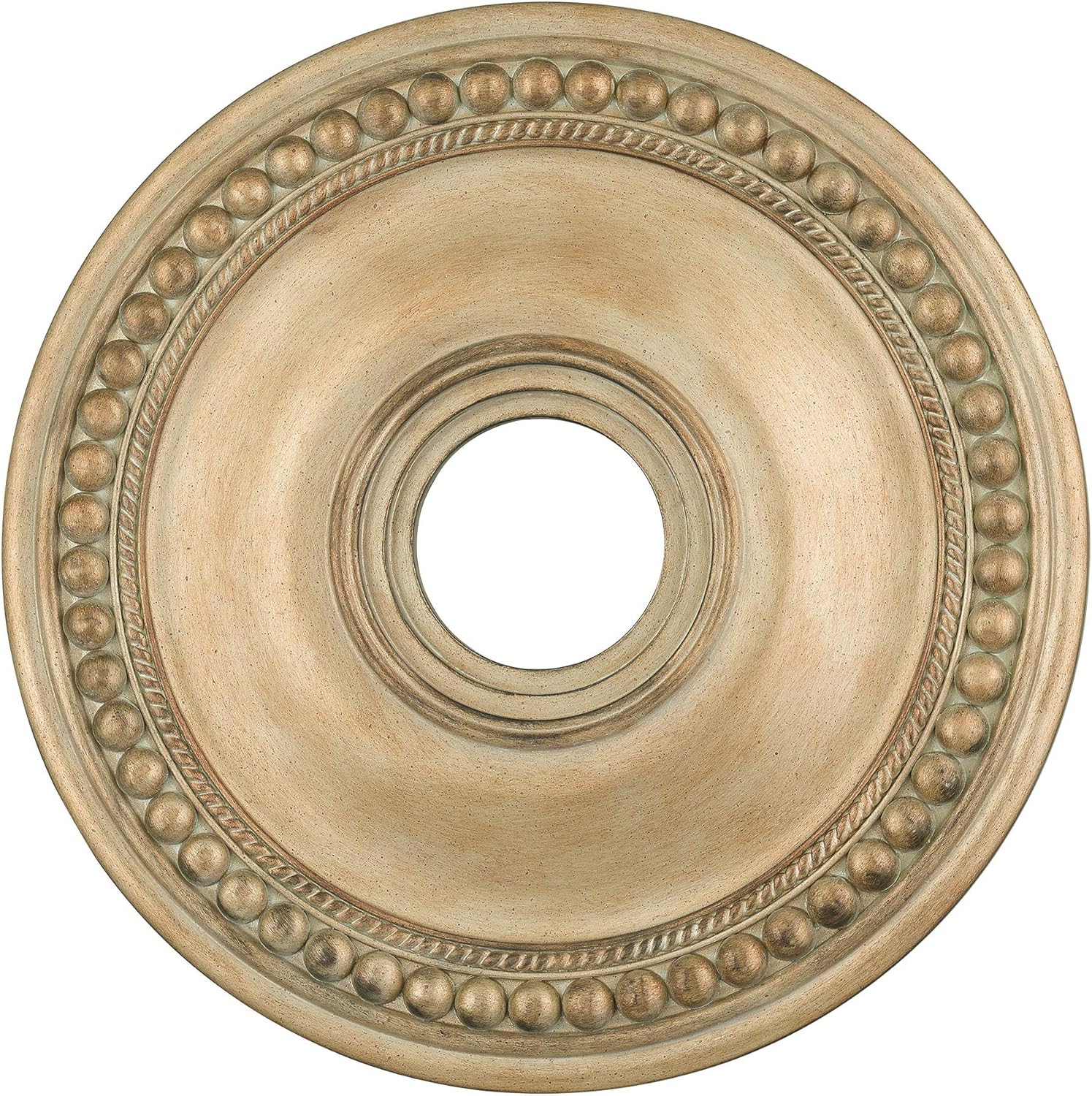 Livex Lighting 82074-73 Wingate Ceiling Medallion, Hand Painted Antique Silver Leaf,1.5H x 20Dia