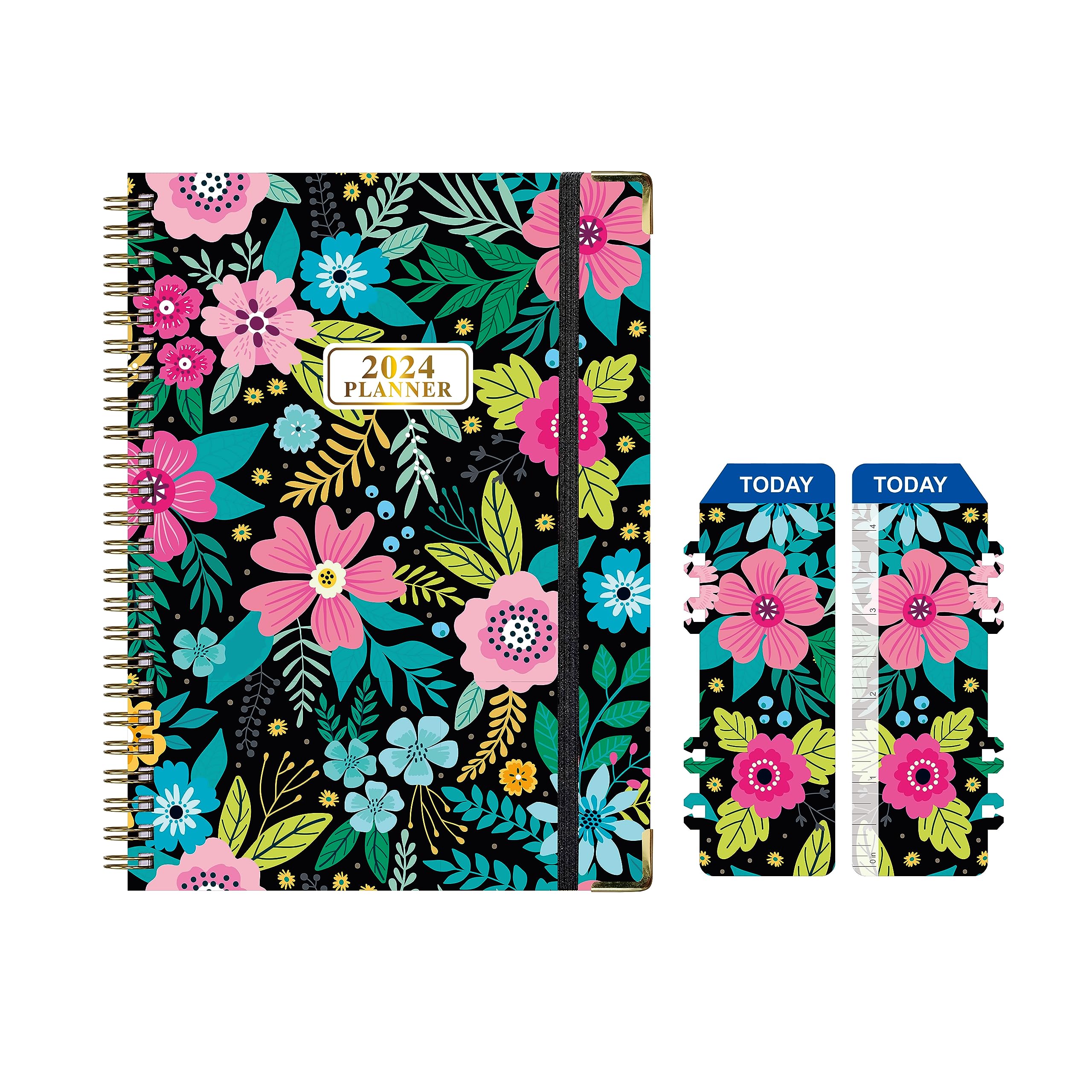 2024 Planner Weekly and Monthly from January to December, 6.25'' x 8.5'' Planner 2024 with Elastic Closure, Inner Pocket, Calendar 2024 Planner