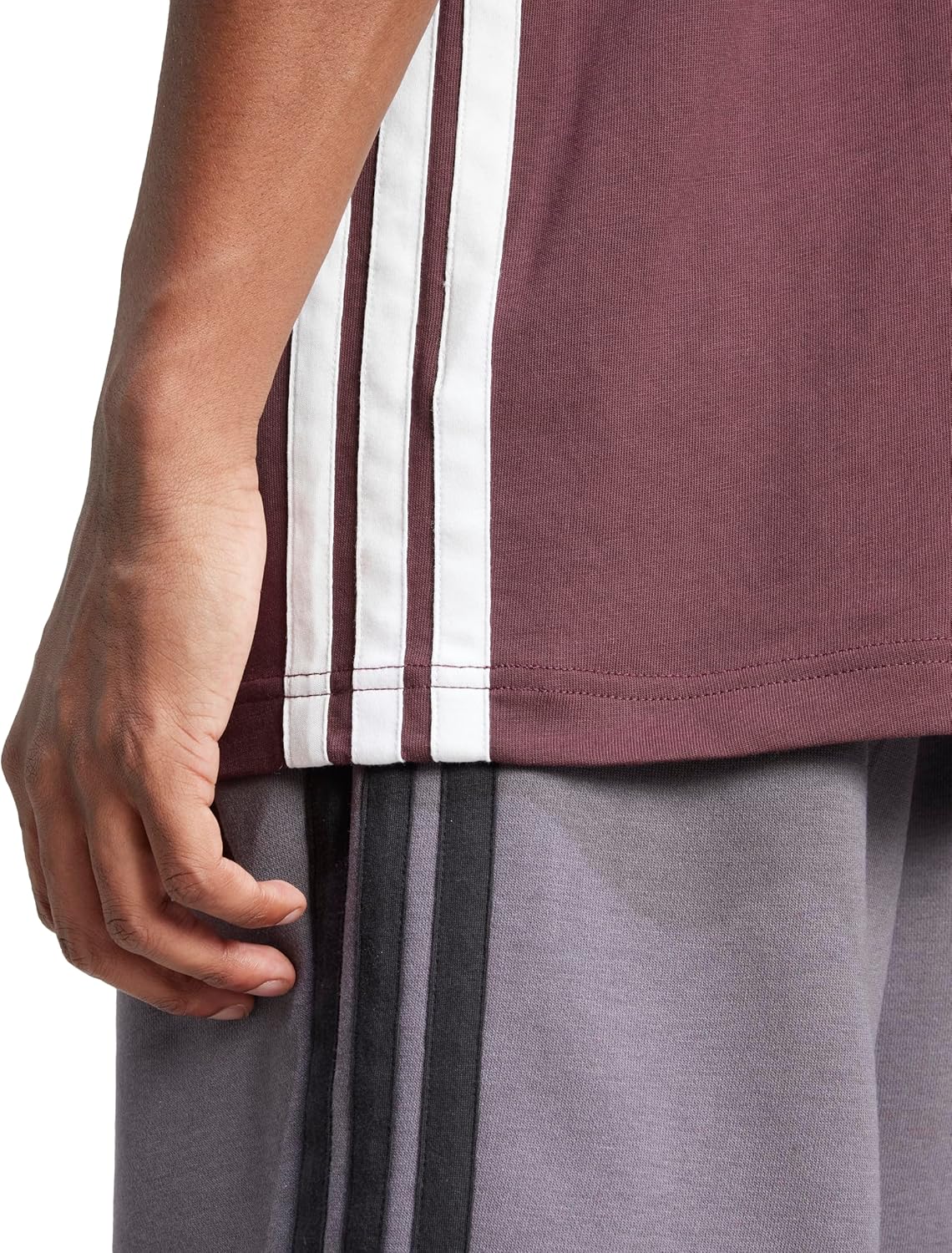 Adidas Mens Essentials Single Jersey 3-Stripes T-Shirt - Image 7