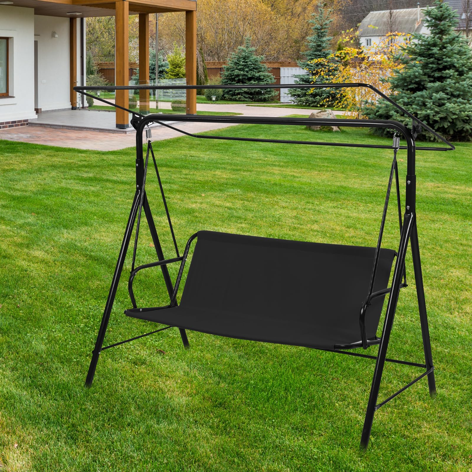 Wymienne Pokrycie Siedziska Huśtawki - Wodoodporne, Do Patio, Ogrodu, Podwórka, Balkonu (115 x 48 x 48 cm, Szare)