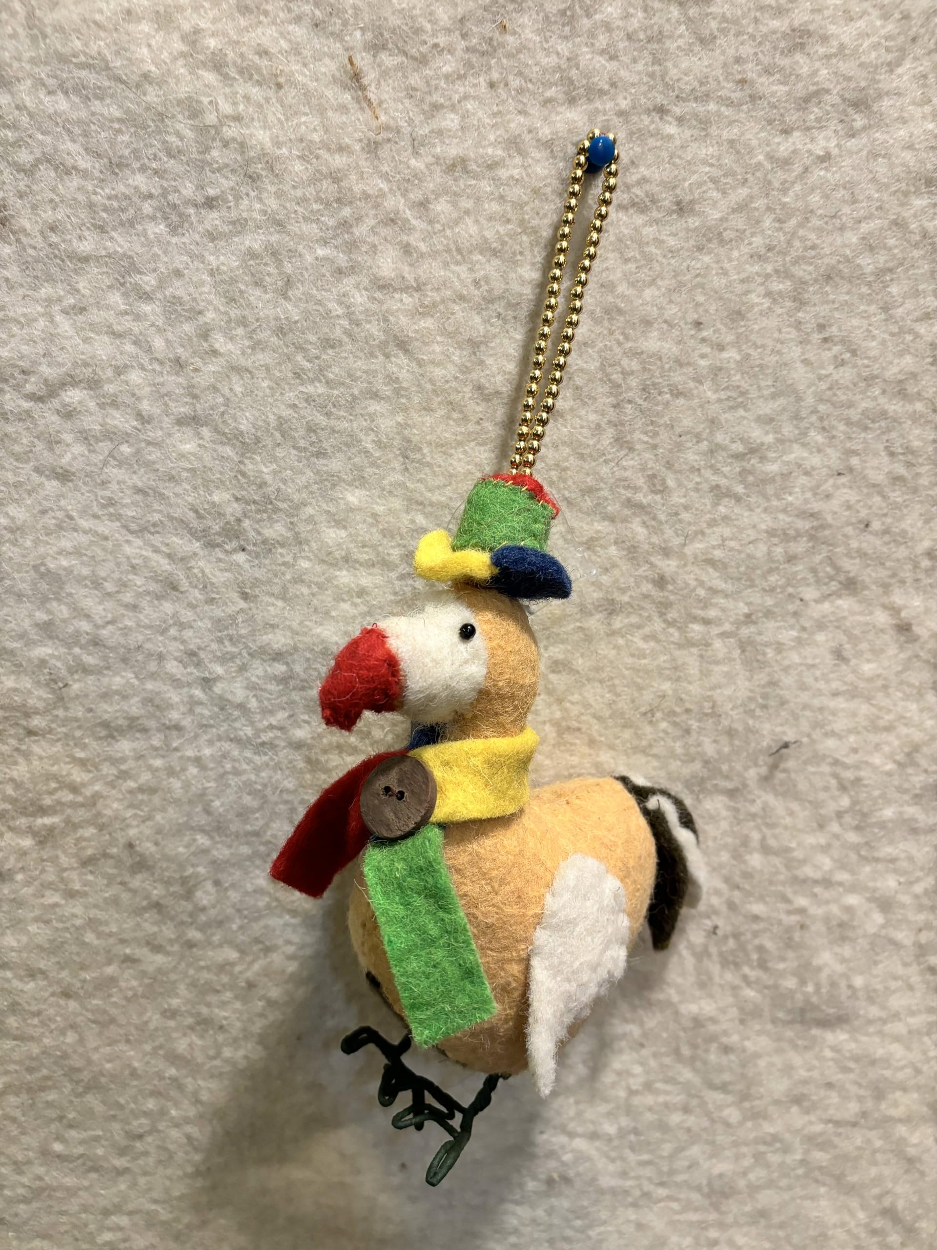 Stitch and Sparkle Dodo Delight - Felt Ornament with Dodo Bird in Colorful Winter Hat and Scarf, Perfect for Christmas Tree Decoration