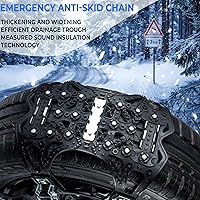 Vista 2 de ZONETECH Cadenas de nieve para neumáticos 6-pack de todas las estaciones, negras, calidad premium mejorada, resistentes y duraderas