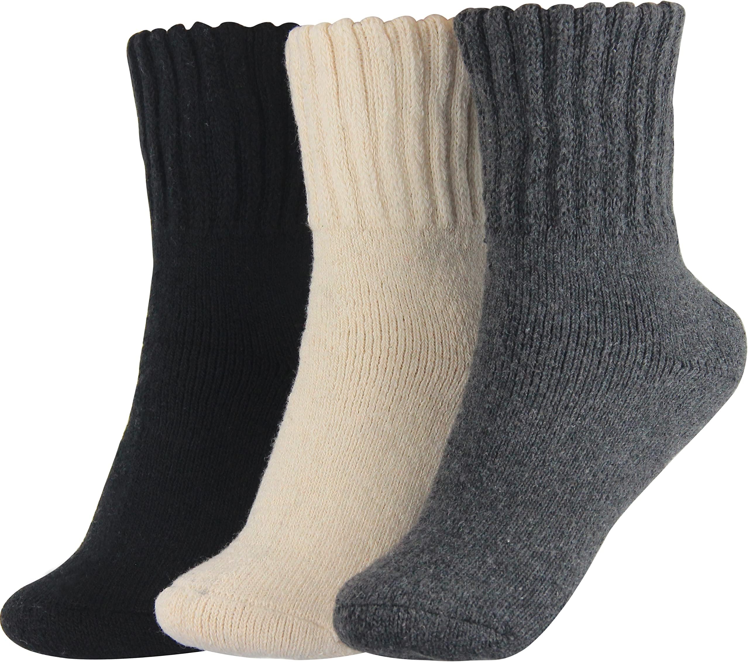 BenSorts Women's Winter Solid Socks Thick Warm Cozy Crew Socks